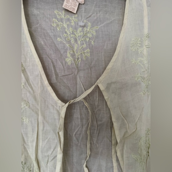 April Cornell long Cardigan Size XM 100% cotton made in india - Picture 4 of 8